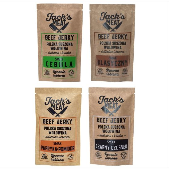 Jack's Meat Beef Jerky ízválogatás 30 g - 4 db
